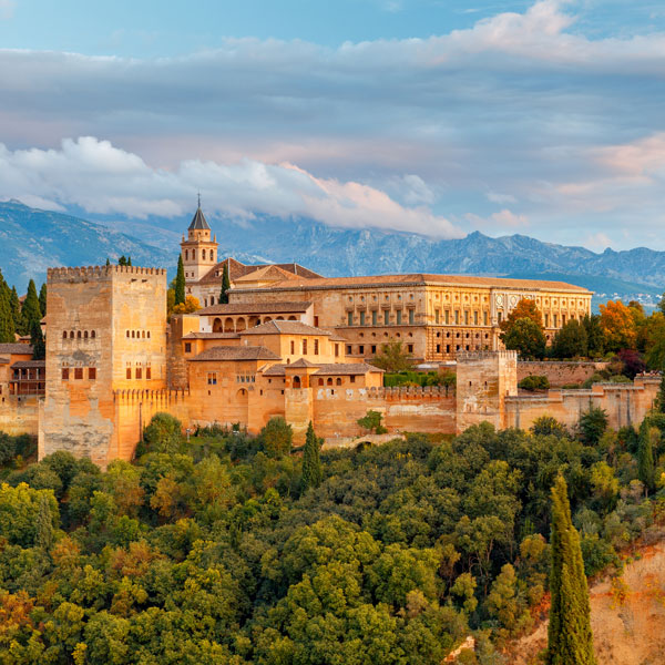 Vue de l'Alhambra à Grenade