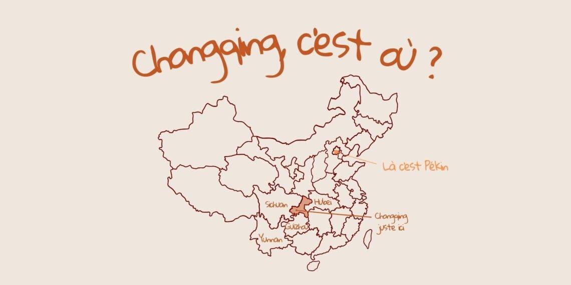 Carte de Chongqing en Chine